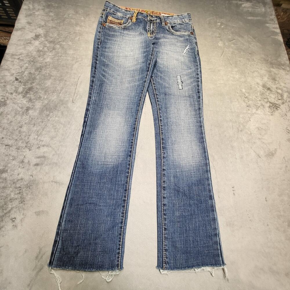 Buffalo David Bitton Jeans Womens 28 Blue Pillow Bootcut Medium Wash Distressed